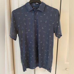 NWT Travis Matthew Mens Medium Polo Blue